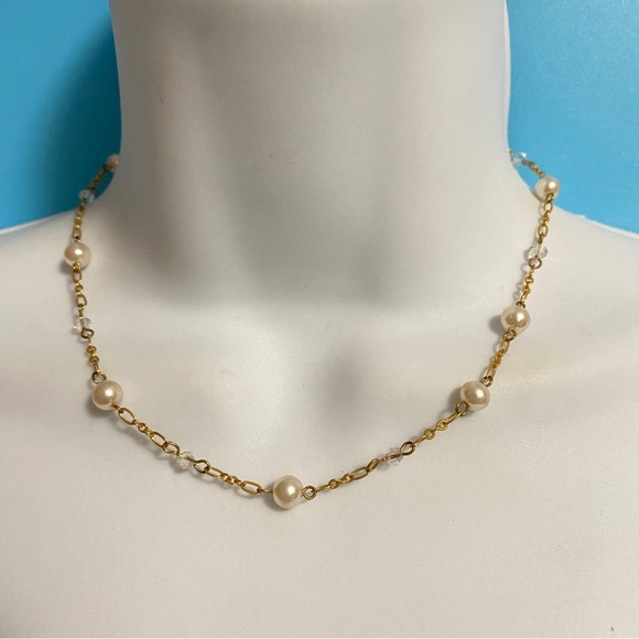 PHD Pearl & Gold Chain Choker Necklace - Picture 6 of 8